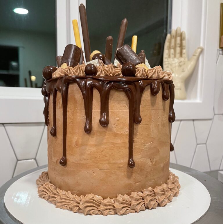 Triple chocolate drip cake